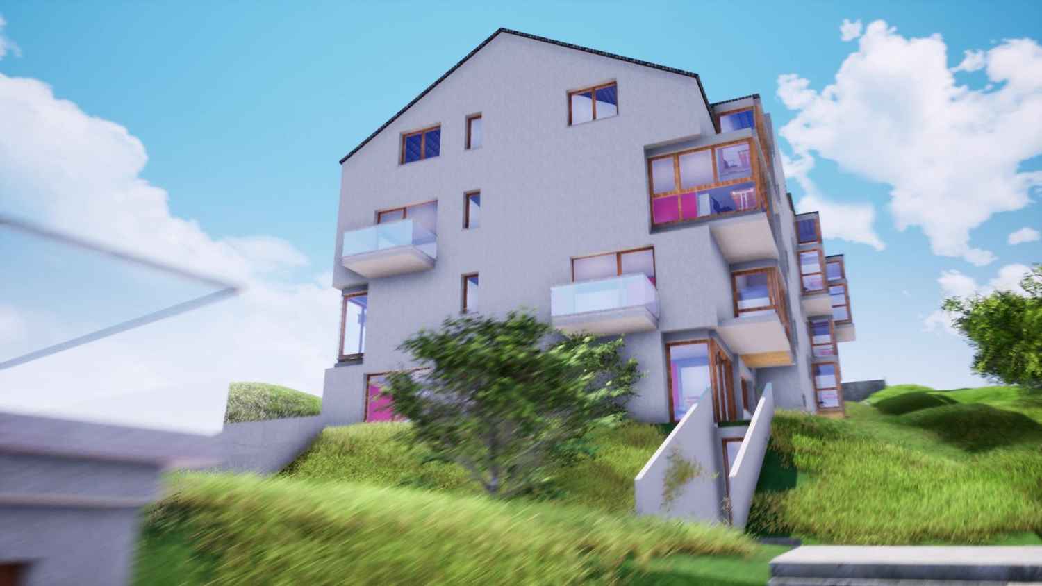 Geförderter Wohnungsbau am Hang in Velbert-Langenberg