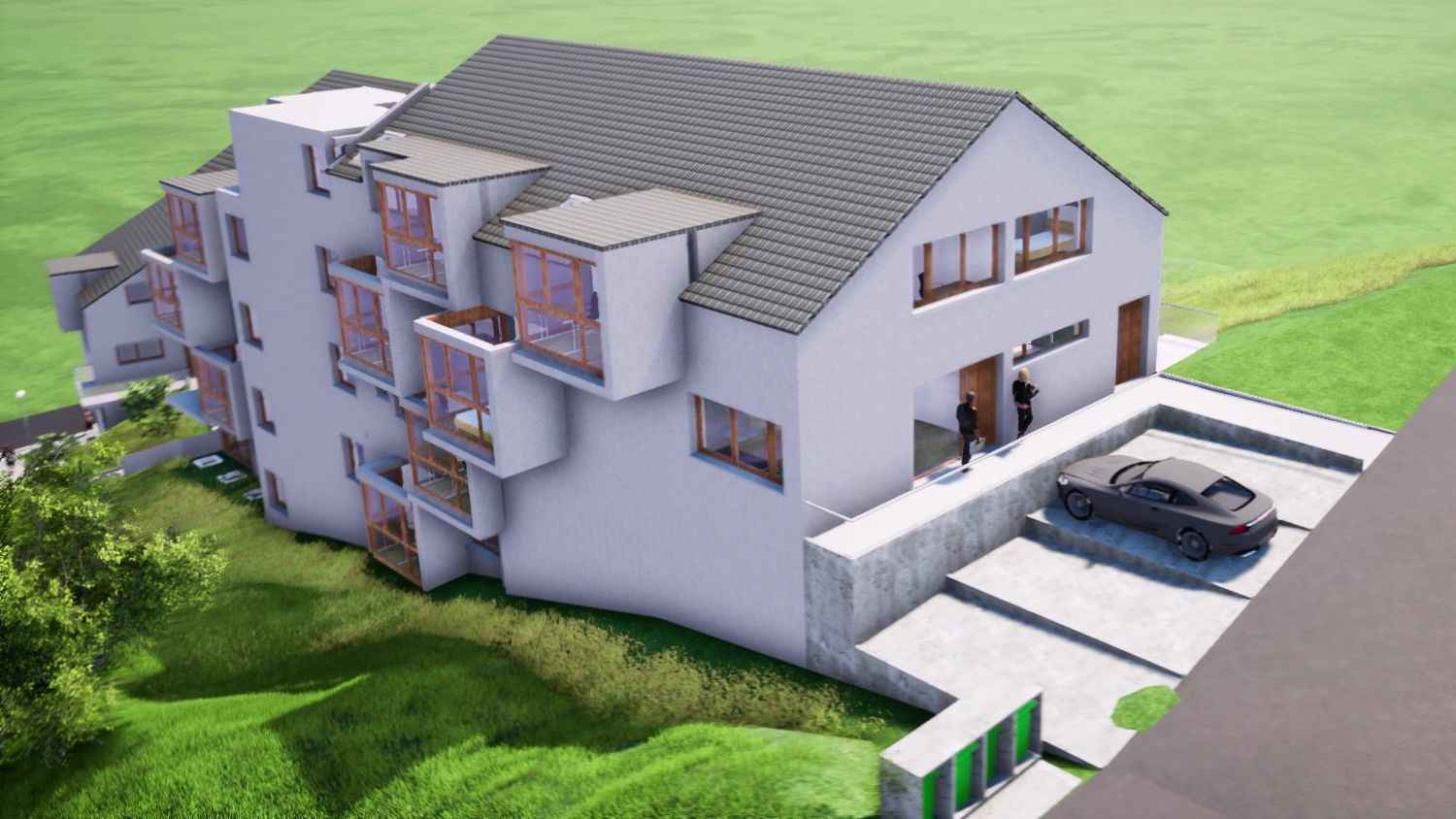 Geförderter Wohnungsbau am Hang in Velbert-Langenberg – Projektbild