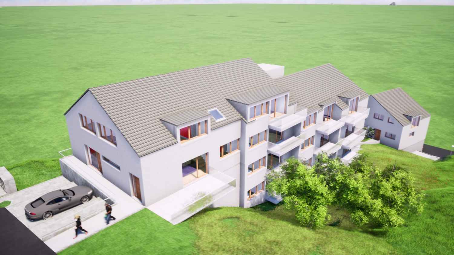 Geförderter Wohnungsbau am Hang in Velbert-Langenberg – Projektbild